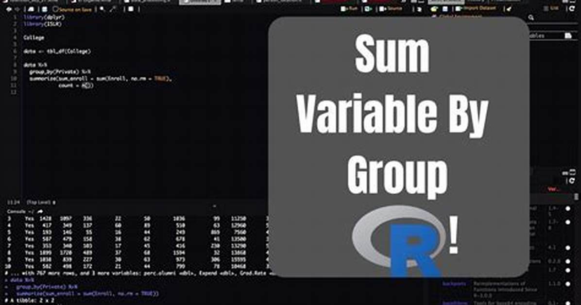 How to Sum a Variable by Group