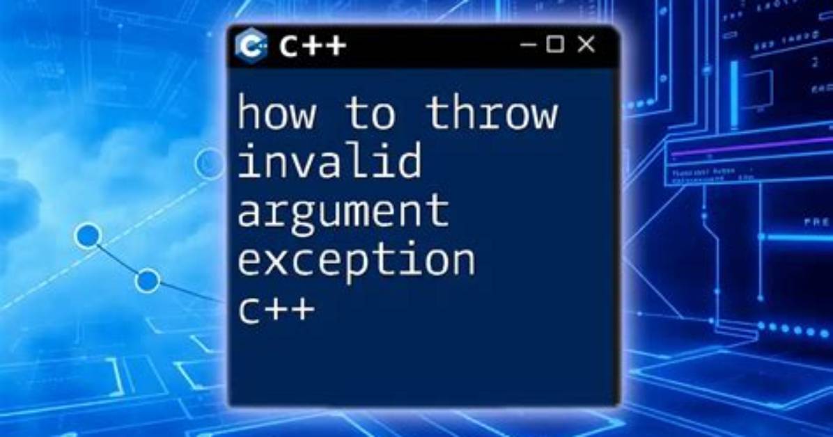 How to Throw Std: :Invalid_Argument Error?