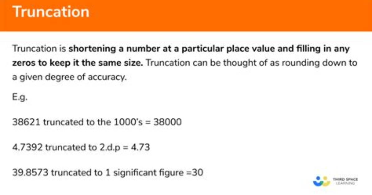 How to Truncated Math?