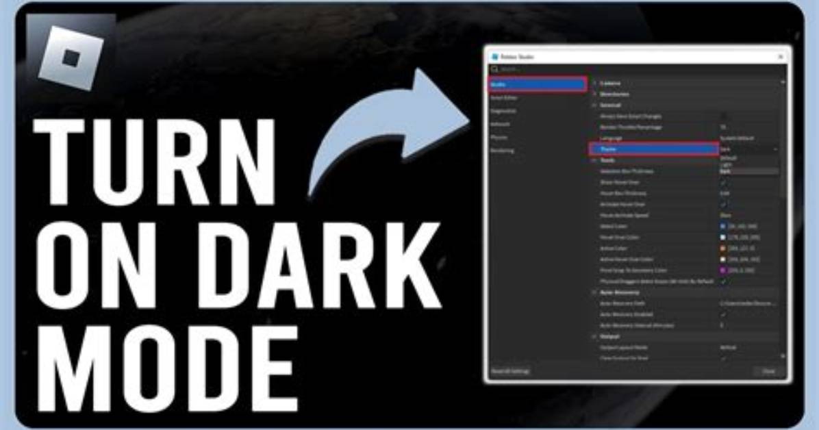 How to Turn on Dark Mode Roblox