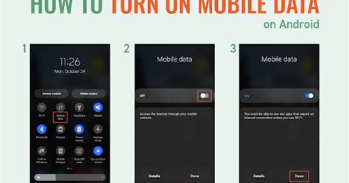 How to Turn on Data on Android?