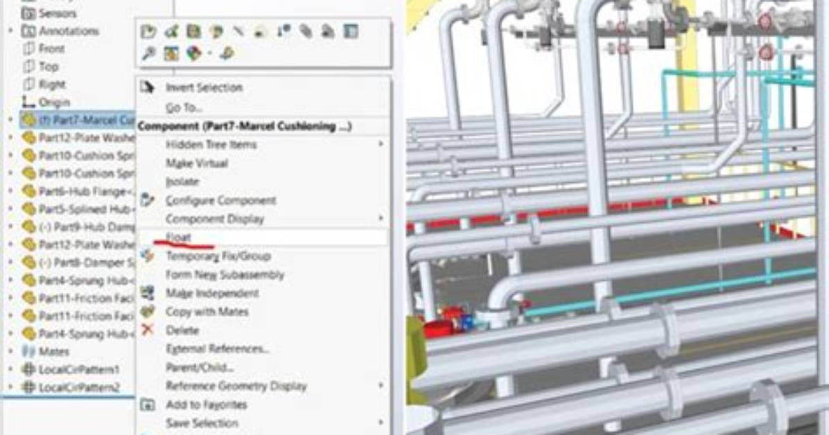 How to Unfix a Component in Solidworks?