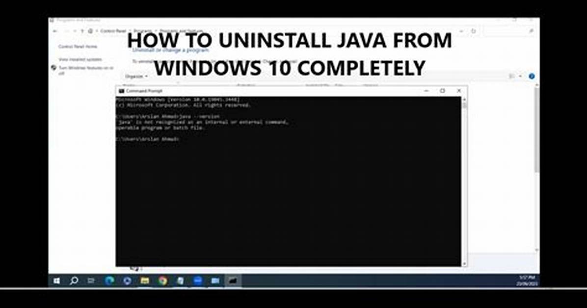 How to Uninstall Java Windows 10?