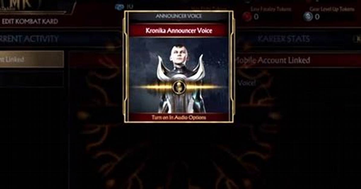 How to Unlock Kronika Announcer Voice in Mortal Kombat 11