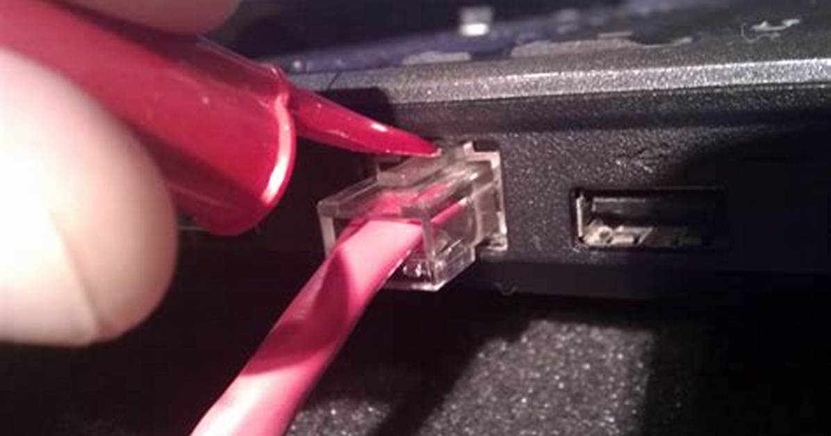 How to Unplug a Network Cable That's Stuck?