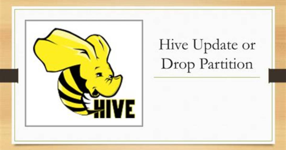 How to Update/Drop a Hive Partition?
