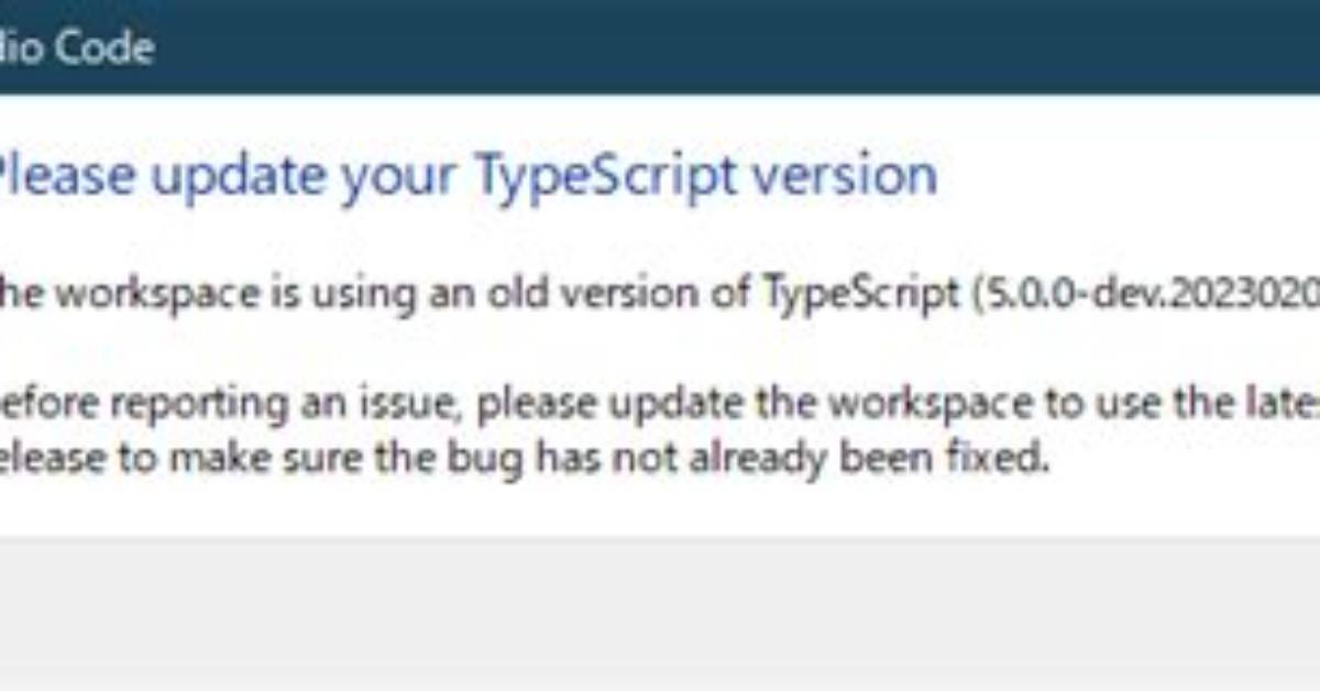 How to Update Typescript to Latest Version with Npm?
