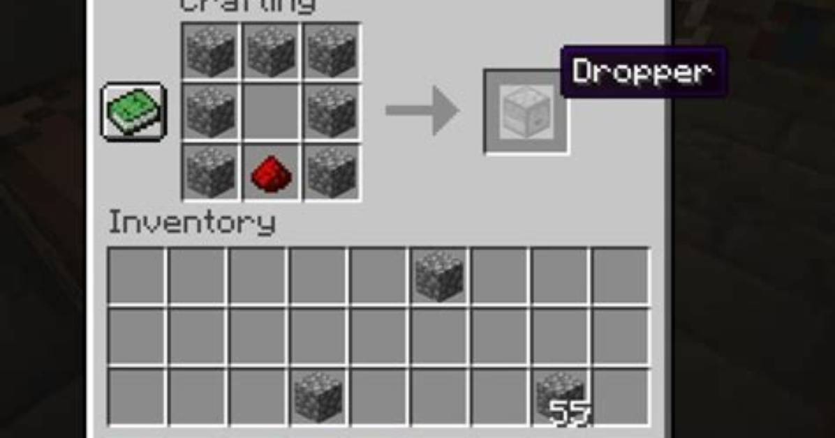 How to Use a Dropper Minecraft