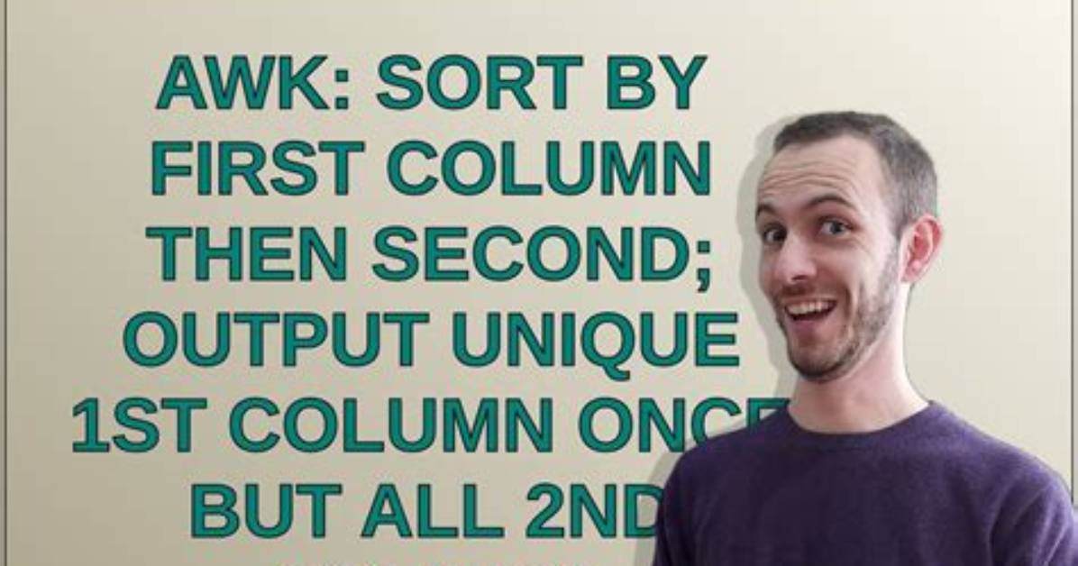 How to Use Awk Sort by Column 3