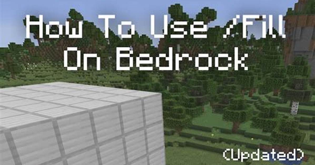 How to Use Fill in Minecraft Bedrock