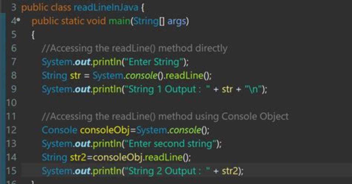 How to Use Readline() Method in Java?