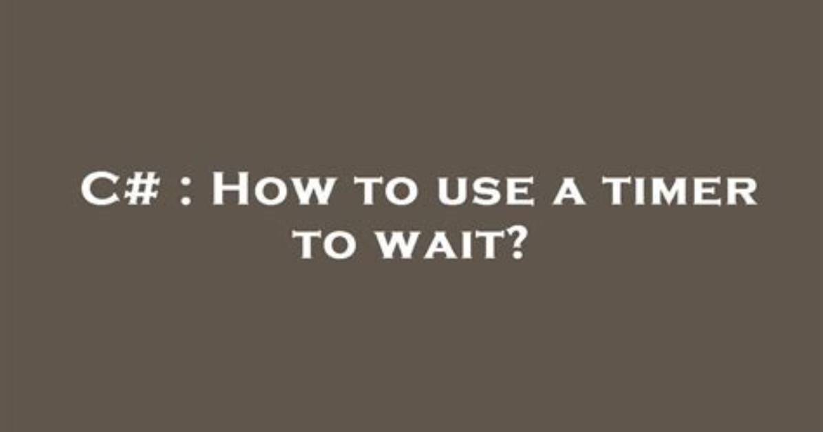 How to Use Wait in C