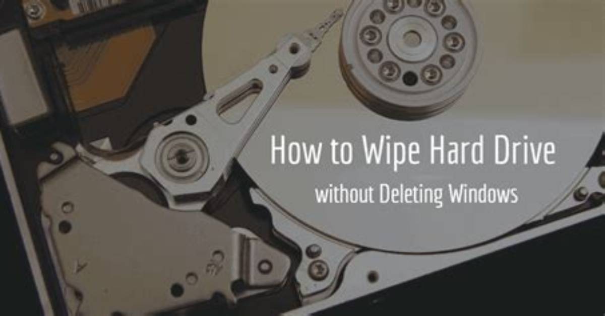 How to Wipe a Hard Drive Without Deleting Windows?