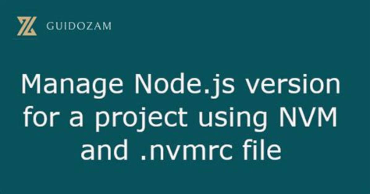 How to Write A. Nvmrc File Which Automatically Change Node Version