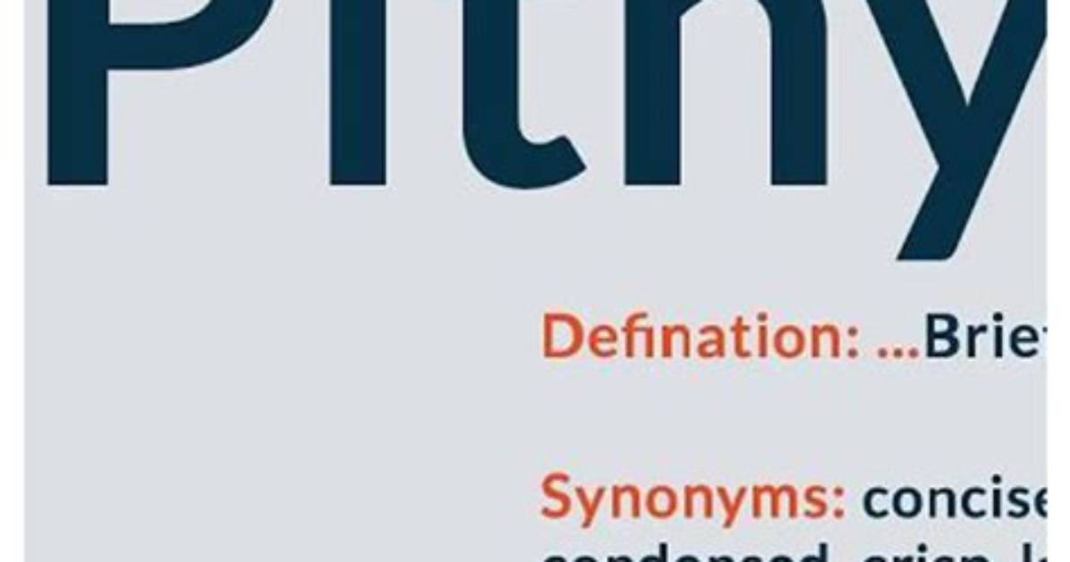 How to Write a Pithy Statement?
