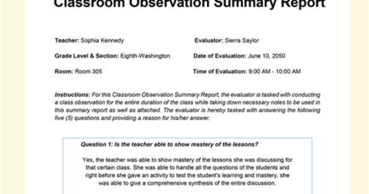 How to Write an Observation?