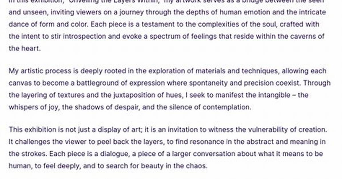 How to Write Exhibition Statement?