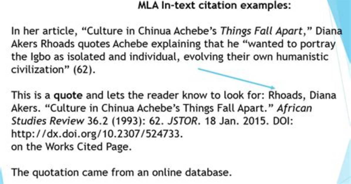 How to Write in Text Citations Mla