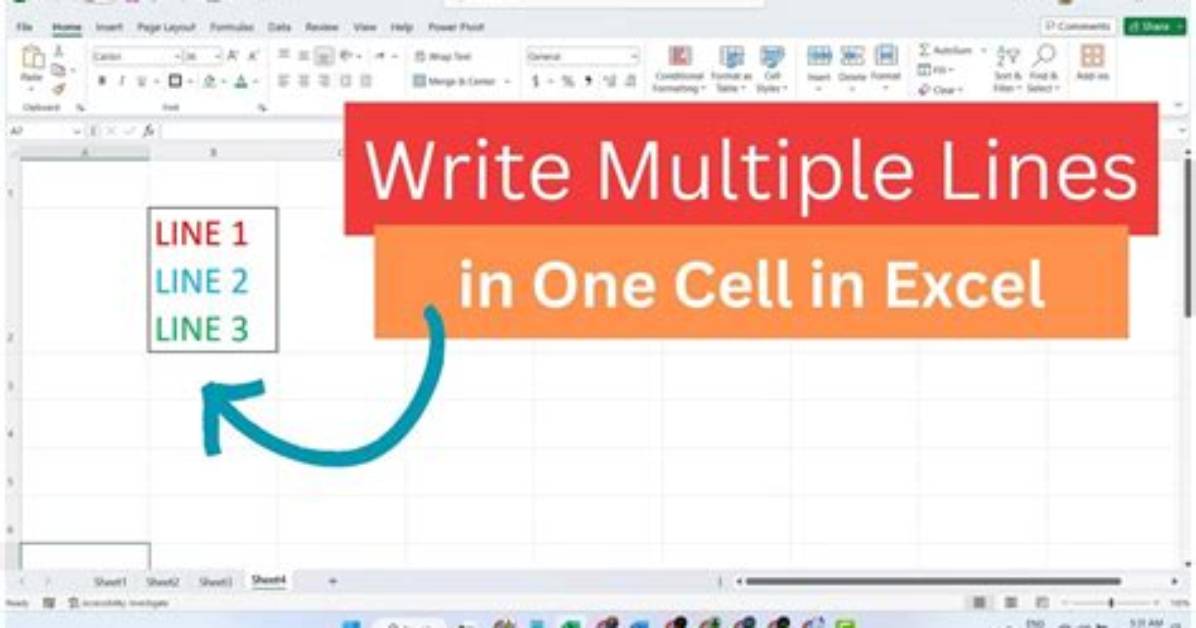 How to Write Multi Lines in One Excel Cell?