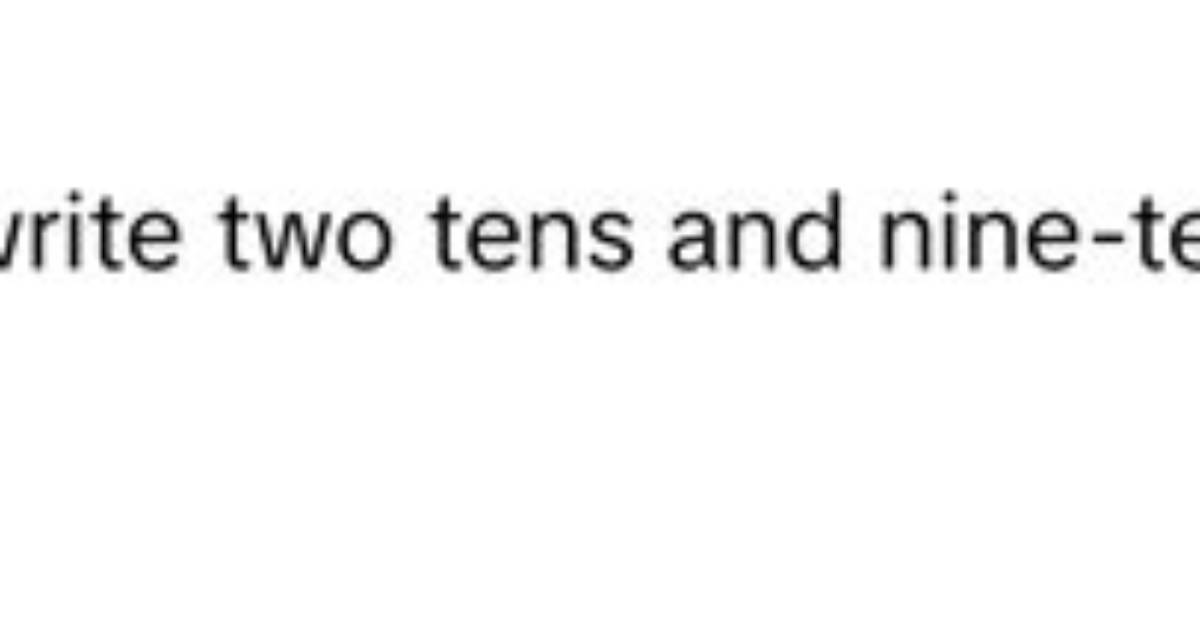 How to Write Nine Tenths?