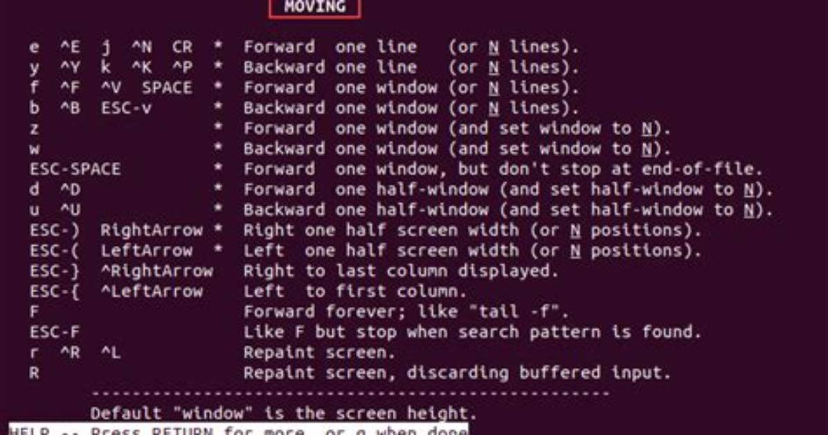 How Use Less Command in Linux?