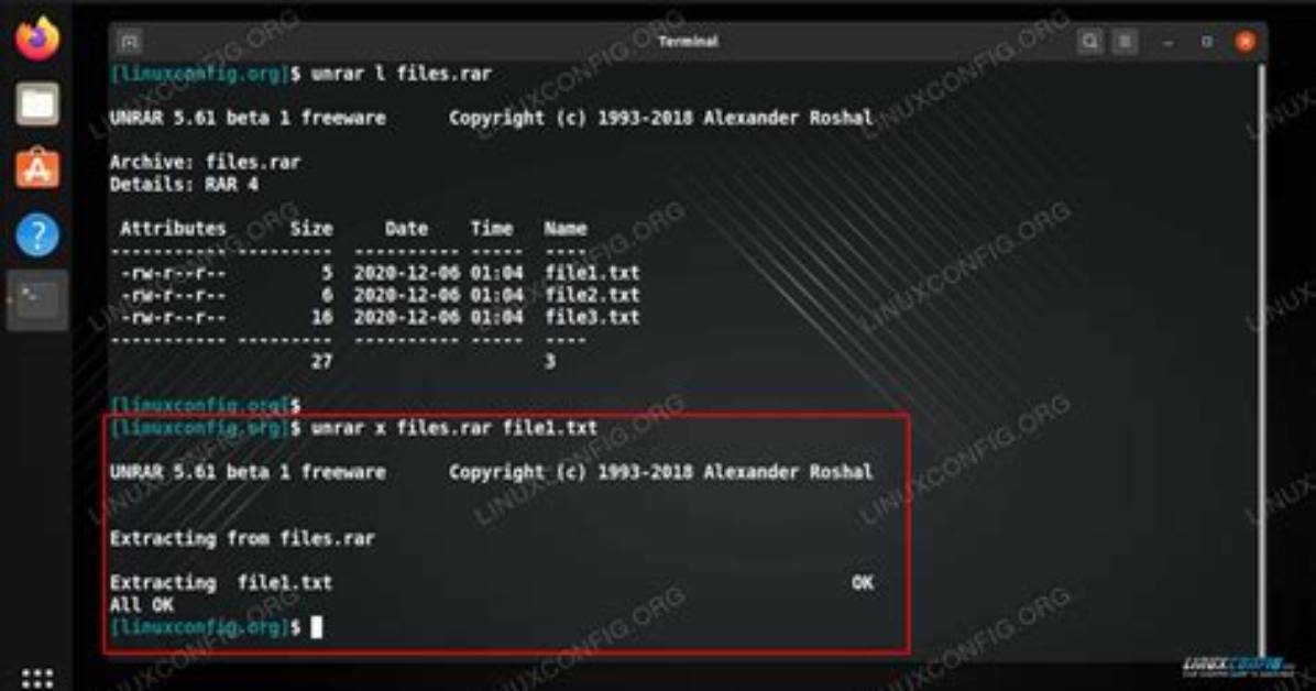 How Use Unrar Command in Linux?