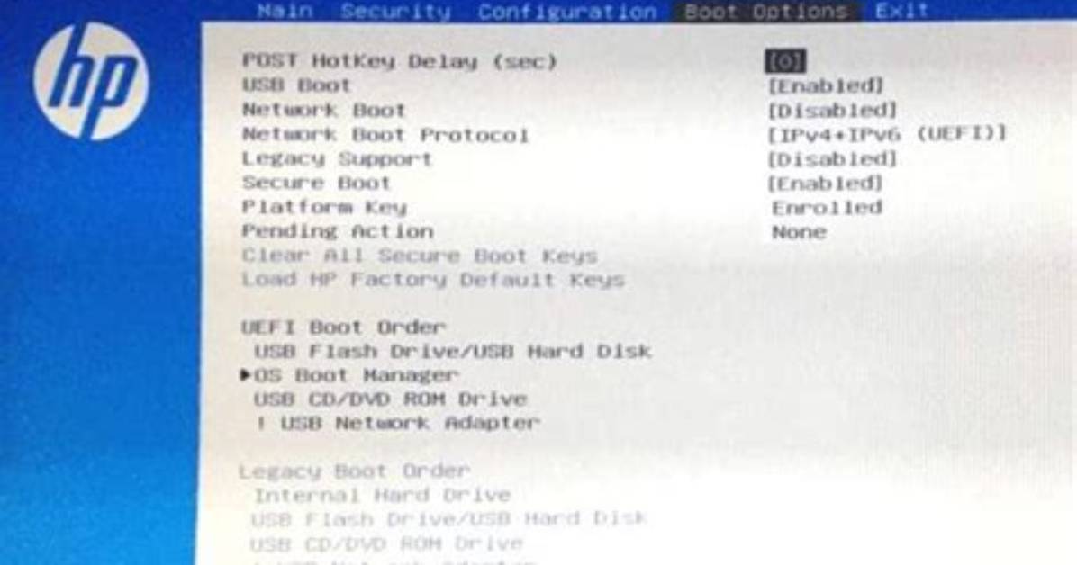 Hp Envy 15, Boot from Usb