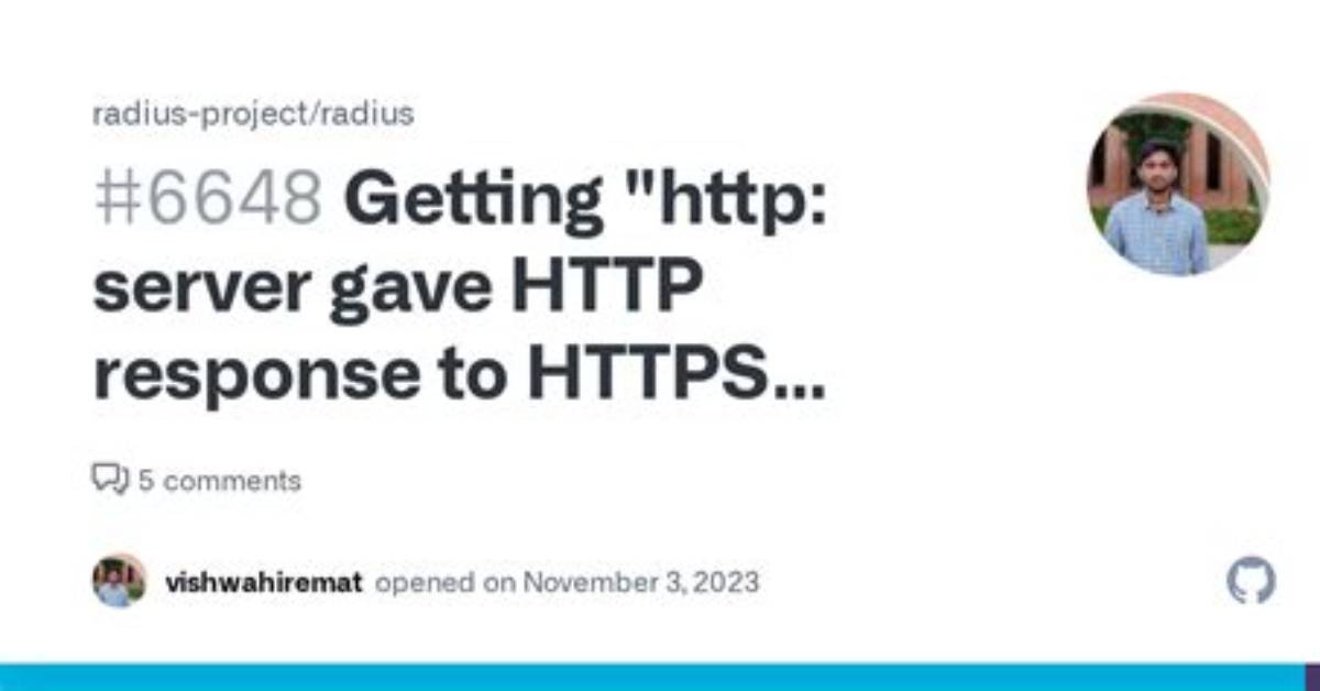 Http: Server Gave Http Response to Https Client