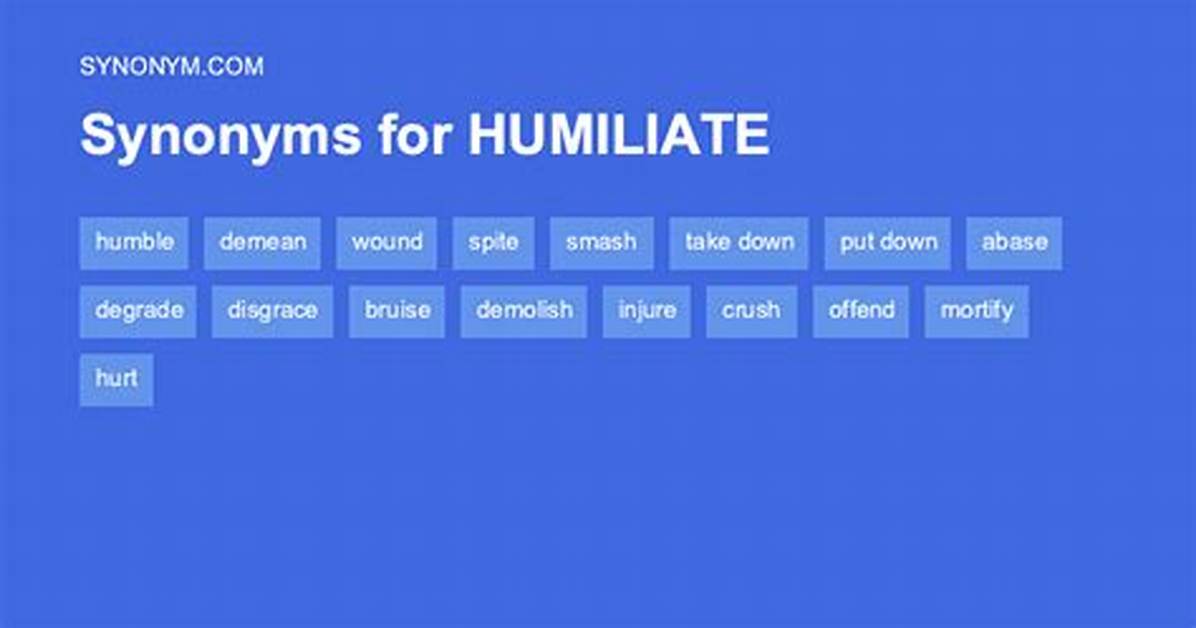 Humiliate Synonym