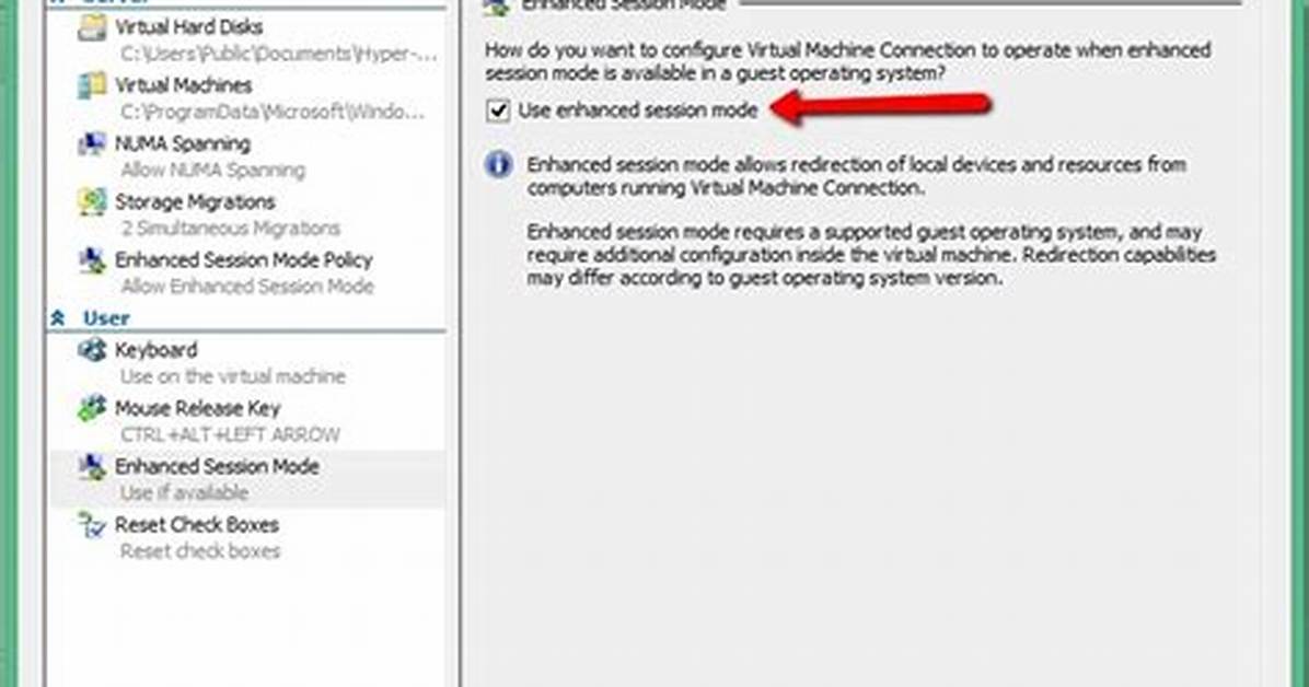 Hyper-v Enhanced Session Won't Work - Grayed out [Closed]
