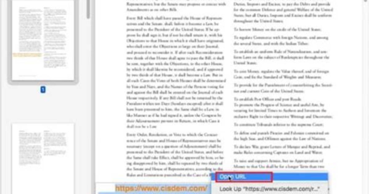 Hyperlink Detection from Pdf