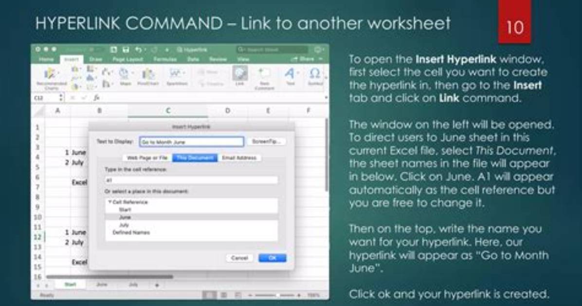 Hyperlink to Other Worksheet Using Hyperlink Function in Excel