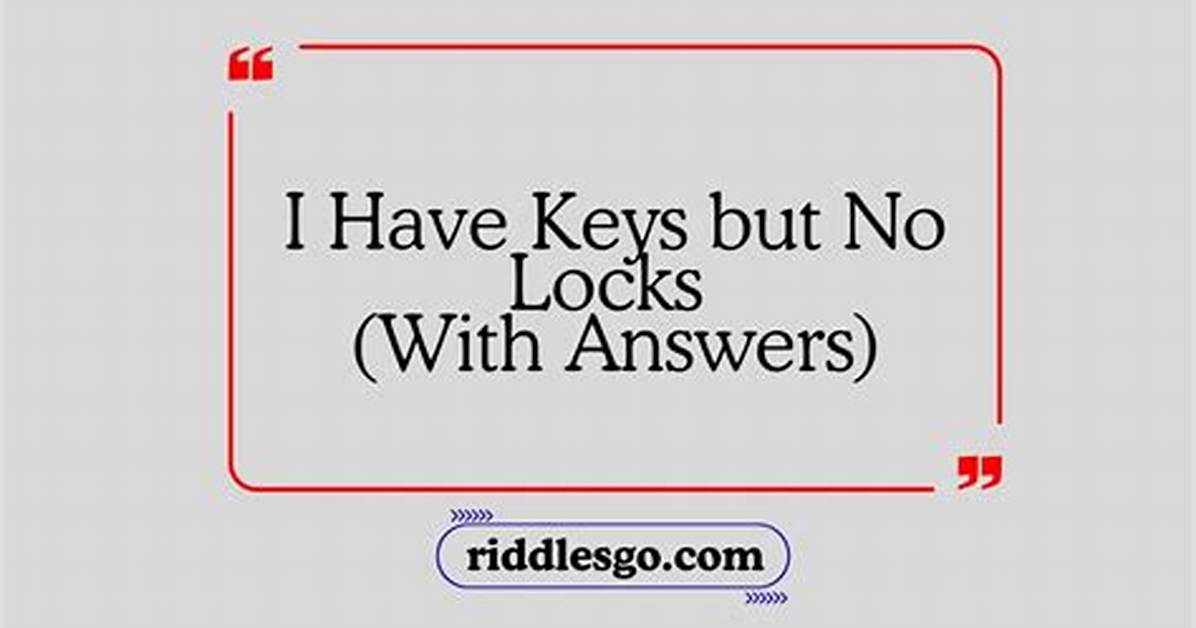 I Have Keys but No Locks. I Have Space but No Room. You Can Enter but Can’t Go Outside. What Am I? -Word Riddles Level 120