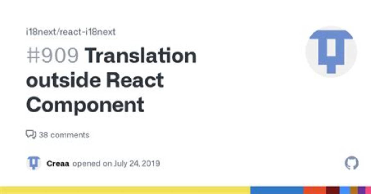 I18Next Translation Outside Component