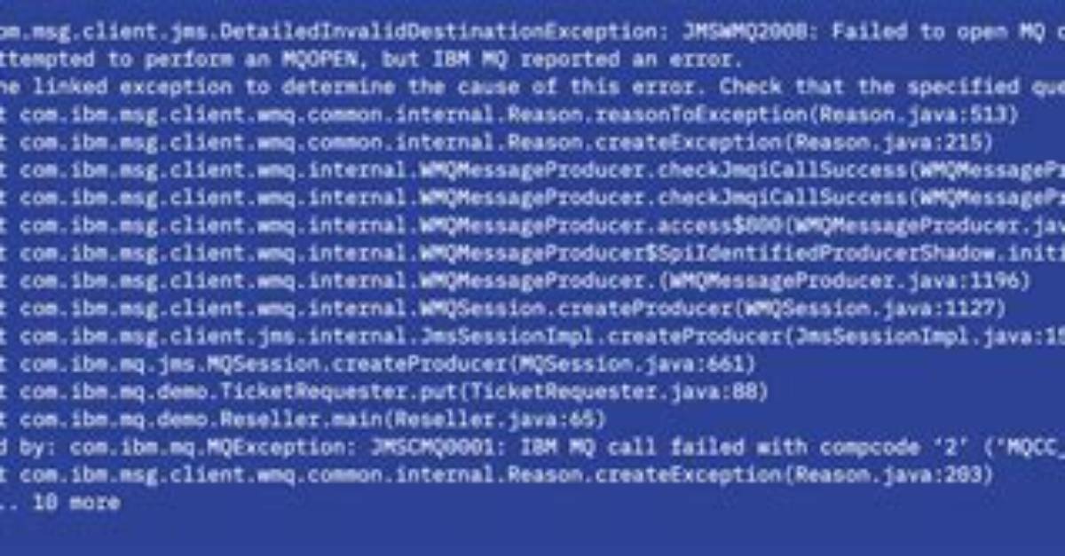 Ibm Mq Error Code 2397 Using Java Ssl