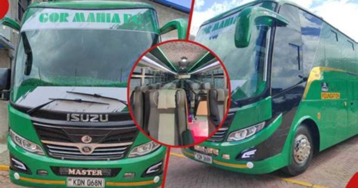 Ict Cs Eliud Owalo Unveils Gor Mahia's New 42-Seater Bus with Usb Charging Sockets, Foldable Tvs