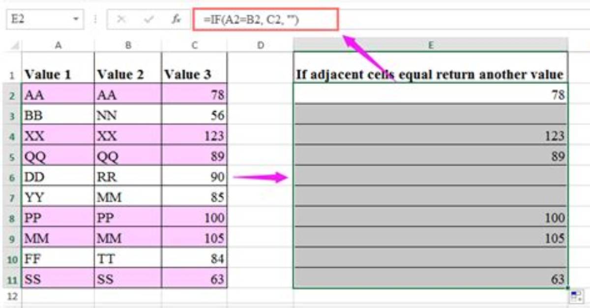 If Cell Equals a Certain Value, Automatically Return Whatever Is in the Cell 2 Columns over in the Same Row