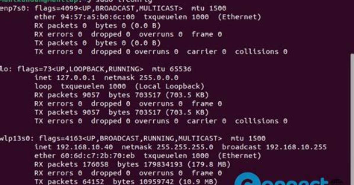 Ifconfig Bandwidth Tracking