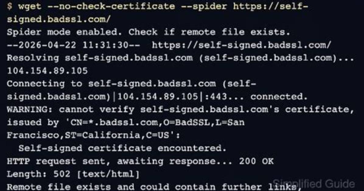 Ignore Ssl Certificate Error with Wget