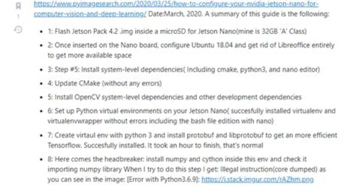 Illegal Instruction(Core Dumped) Error on Jetson Nano