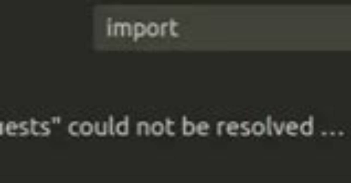 Import Could Not Be Resolved/Could Not Be Resolved from Source Pylance in vs Code Using Python 3.9.2 on Windows 10 Powershell