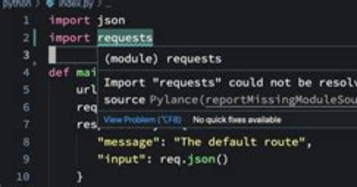 "Import Could Not Be Resolved" Reported by Pyright