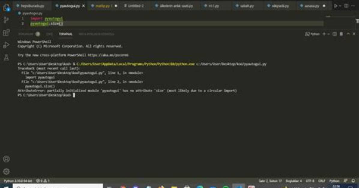 Import Error for Pyautogui