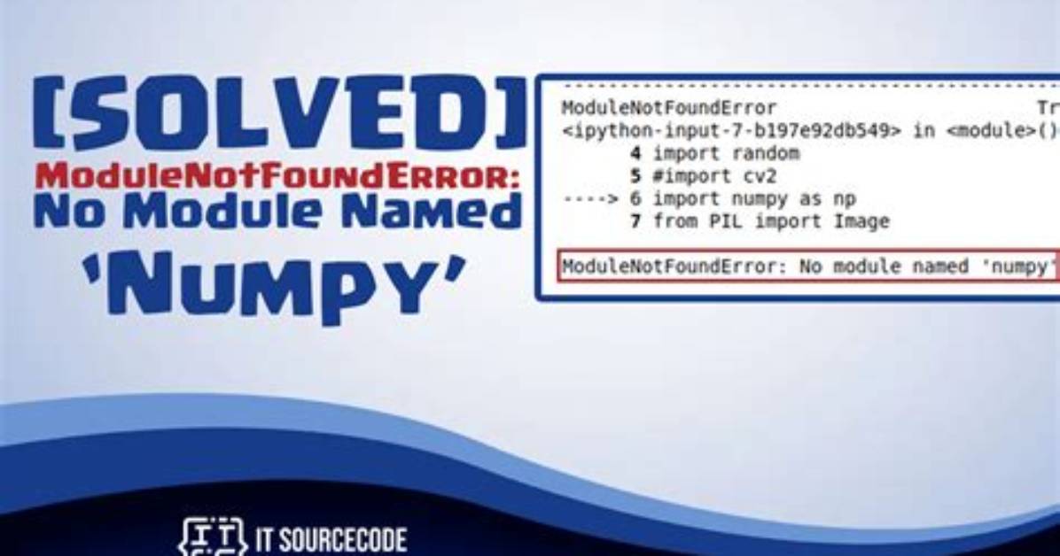 Import Error: No Module Named Numpy