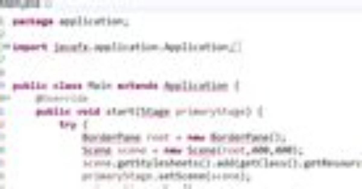 Import Javafx Can Not Be Resolved