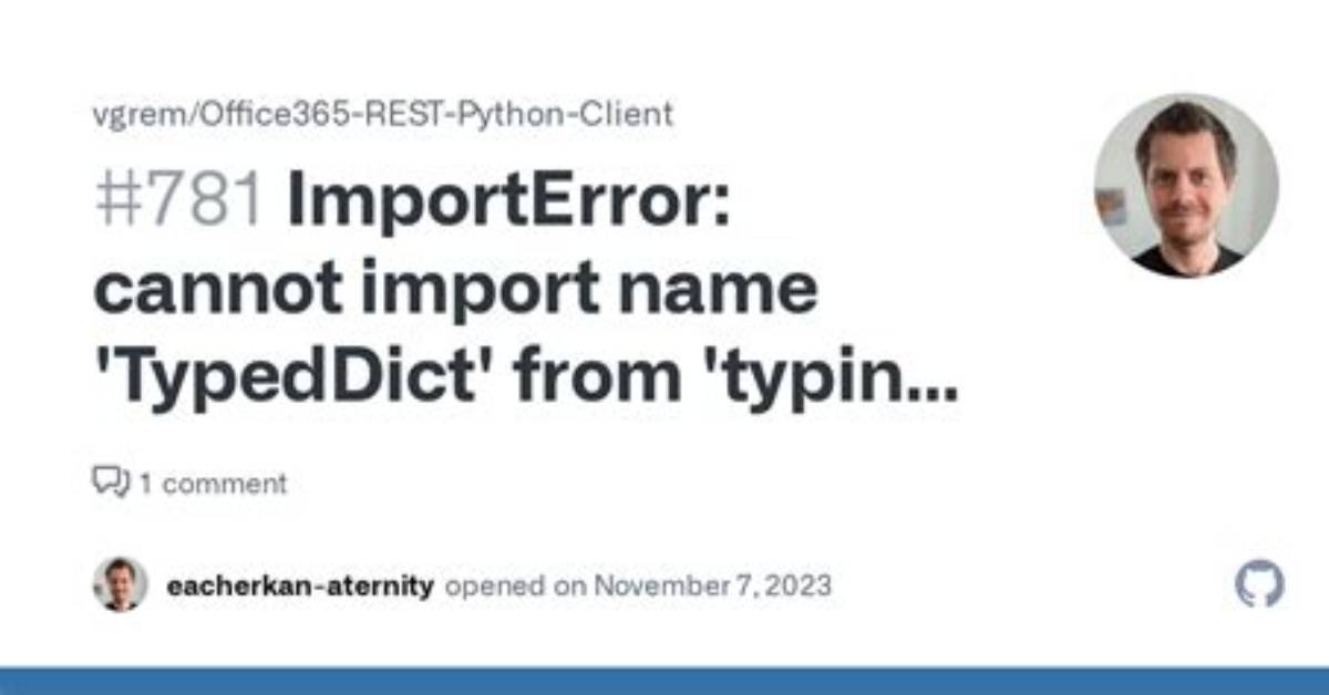 Importerror: Cannot Import Name 'Ordereddict' from 'Typing'