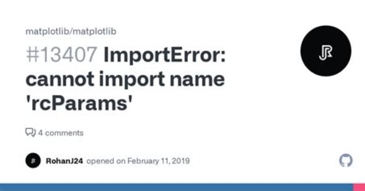 Importerror: Cannot Import Name 'Rcparams' from 'Matplotlib'