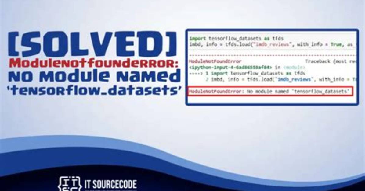 Importerror: No Module Named Datasets