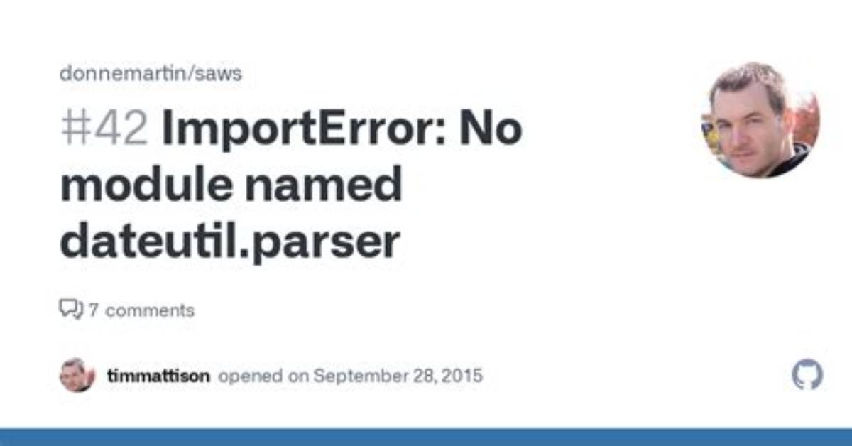 Importerror: No Module Named Dateutil. Parser