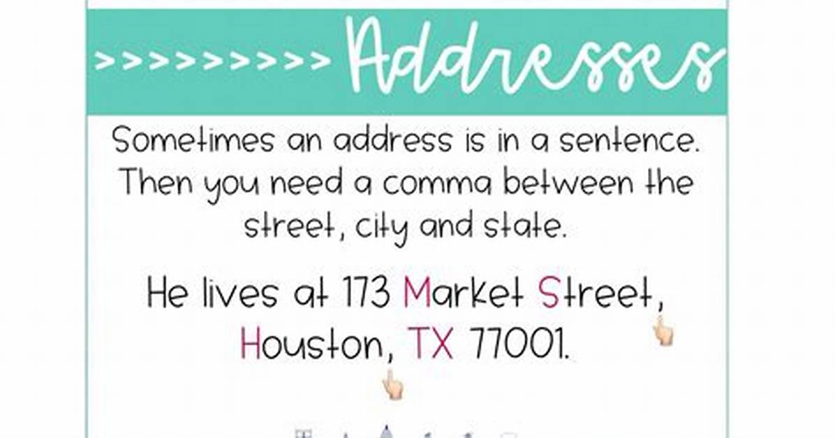 In an Address Where Does the Comma Go?